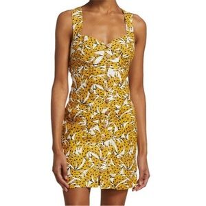 FARM RIO Spotted Bananas Linen Mini Dress 🍌